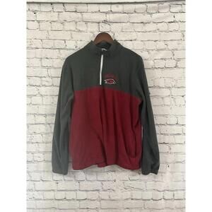 NCAA Arkansas Razorbacks Large Knights Apparel Quarter-Zip Softshell‎ Jacket